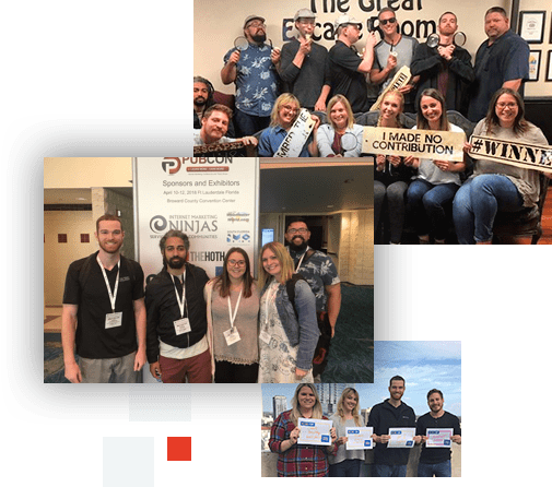 Dynamic group of professionals at BCBH Tech working together, representing their dedication to achieving excellence in their field.