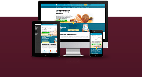 Visual representation of the Mesothelioma Guide website, emphasizing mesothelioma resources and user engagement.
